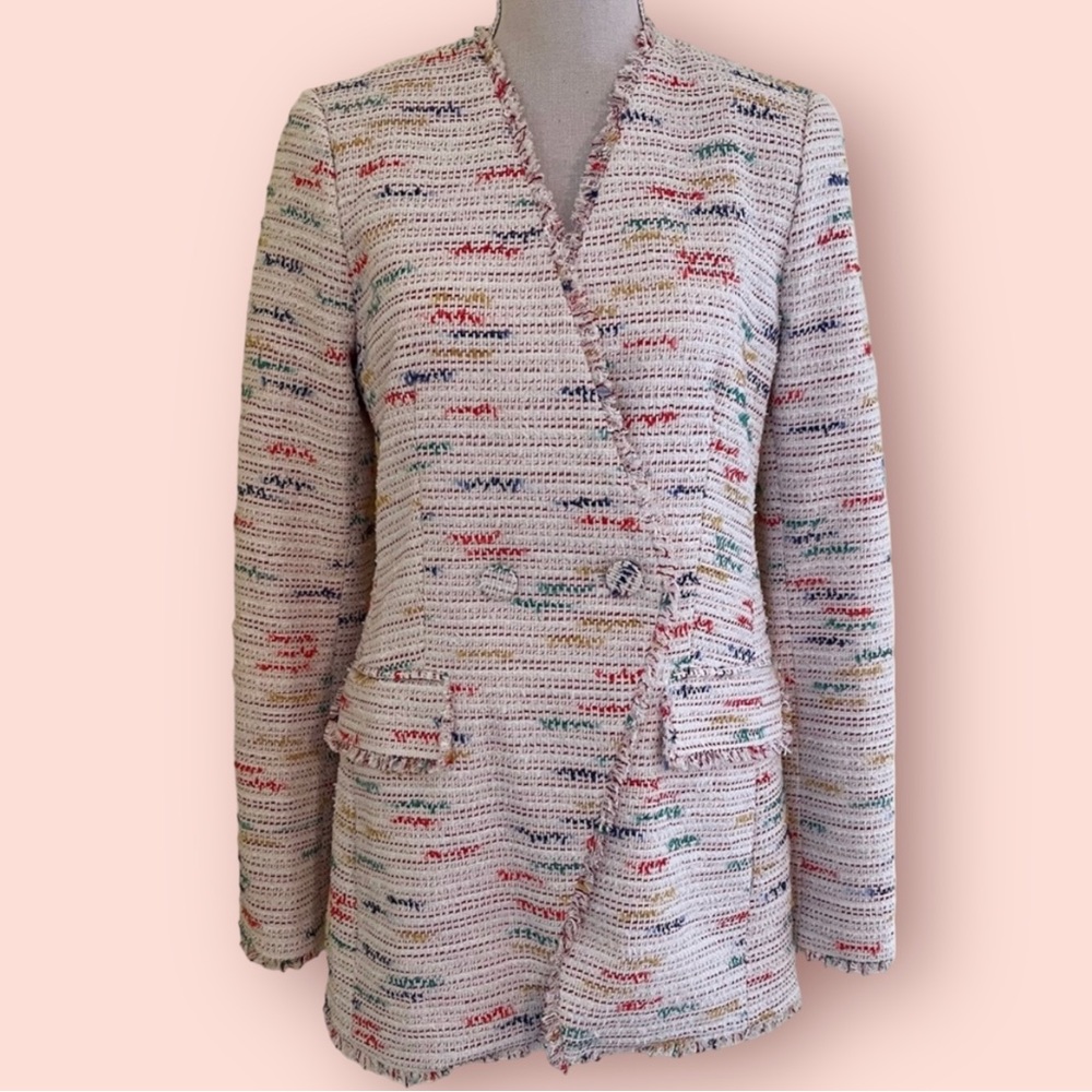 Lela Rose Pearl Multi-Color Slim Tweed Jacket 4